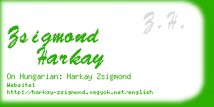 zsigmond harkay business card